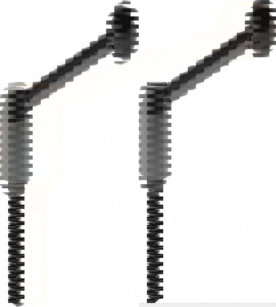 Metric Size Threaded Stud Adjustable Clamping Handle: M16 x 2.00 Thread, 23 mm Hub Dia, Steel